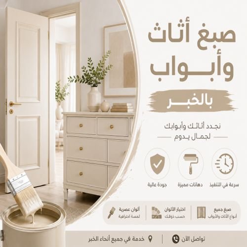 صبغ أثاث وأبواب بالخبر
